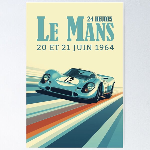 Item preview, Le Mans Vintage-Poster 1964 - 24 Stunden designed and sold by Gaviani Desing Studio.
