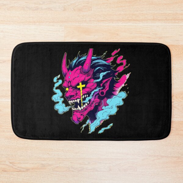 Item preview, Oni Yokai Hannya Ogre Pink Neon Art designed and sold by TomFrontierArt.
