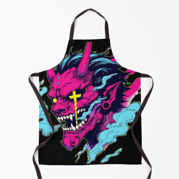 Item preview, Oni Yokai Hannya Ogre Pink Neon Art designed and sold by TomFrontierArt.
