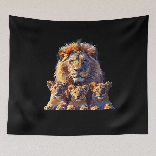 Item preview, Father Lion and His Cubs ll designed and sold by LeahArts159.