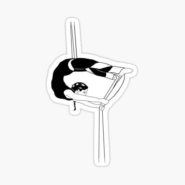 Aerial Silks Half-Monty Sticker