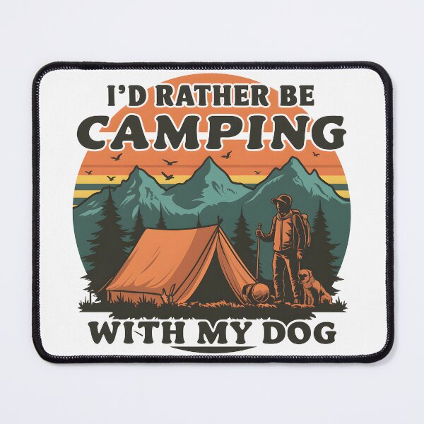Item preview, Dog And Human Camping In Mountains Design designed and sold by ILOVEART247.