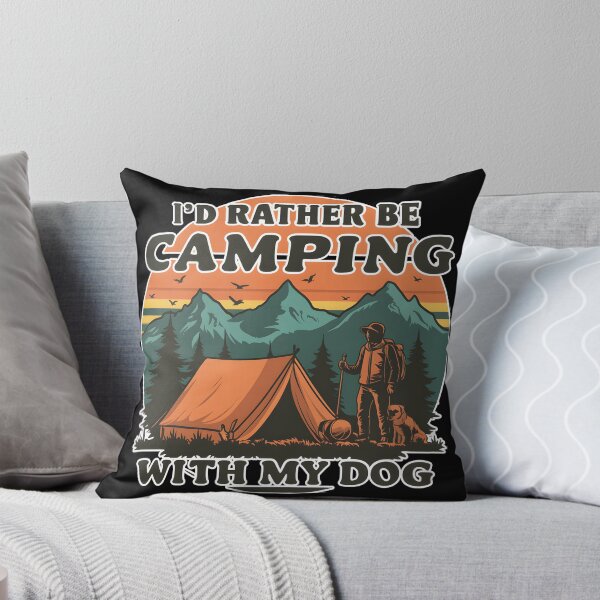 Item preview, Dog And Human Camping In Mountains Design designed and sold by ILOVEART247.
