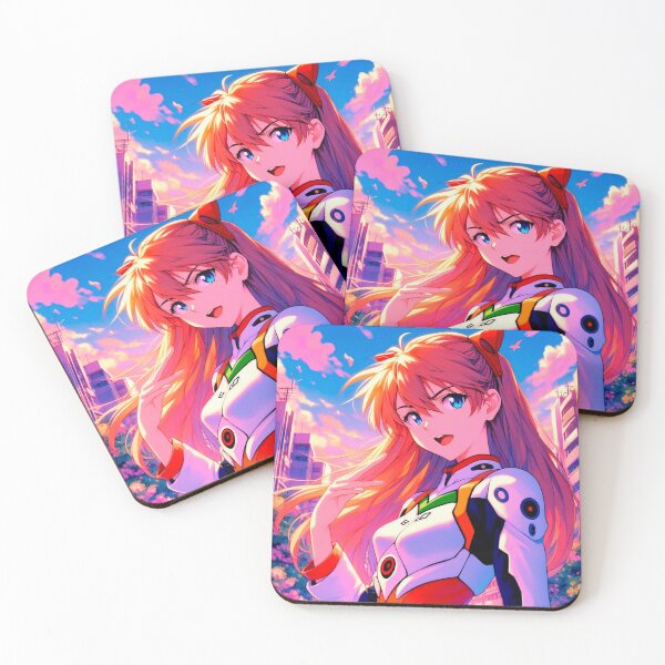 Artikelvorschau, Asuka aus Evangelion bei Sonnenuntergang entworfen und verkauft von Xopshi.