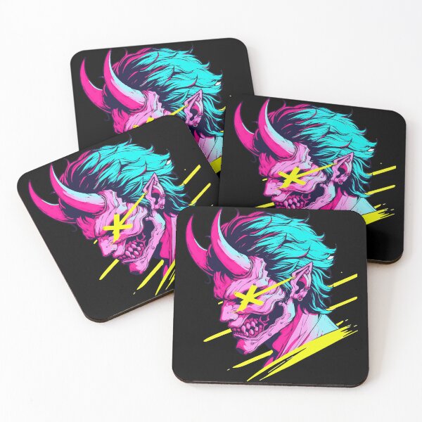 Item preview, Cool Oni Yokai Hannya Ogre Neon Art designed and sold by TomFrontierArt.