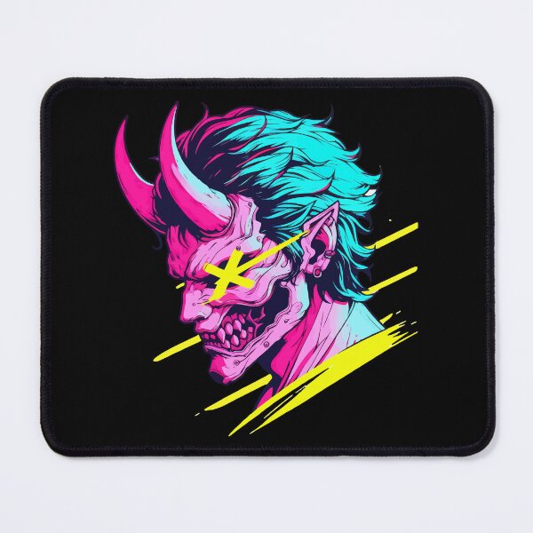 Item preview, Cool Oni Yokai Hannya Ogre Neon Art designed and sold by TomFrontierArt.