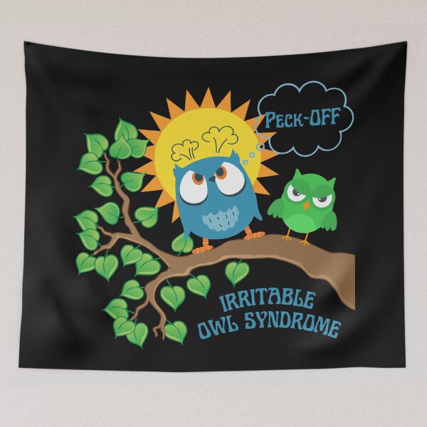 Item preview, Funny Irritable Owl Syndrome Humorous Peck-Off Design  designed and sold by MTJ-Mushrooms.