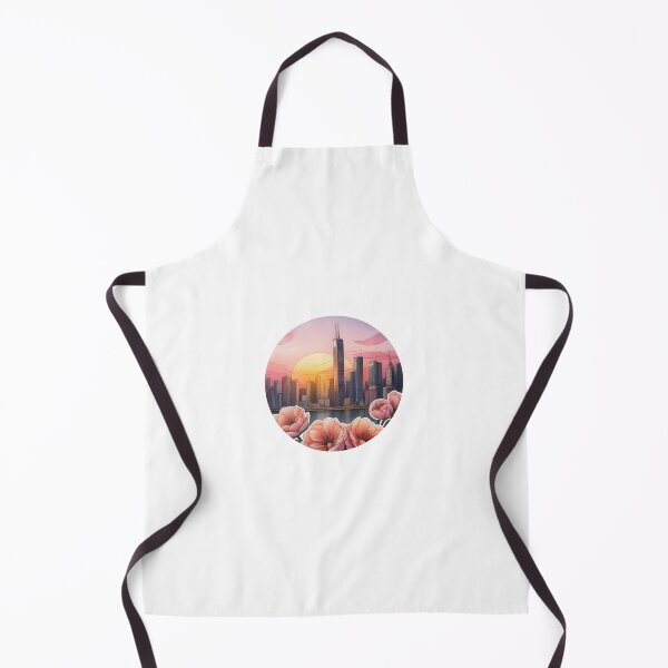 Item preview, Sunset Cityscape Watercolor Sticker (1407) designed and sold by WASjourney.