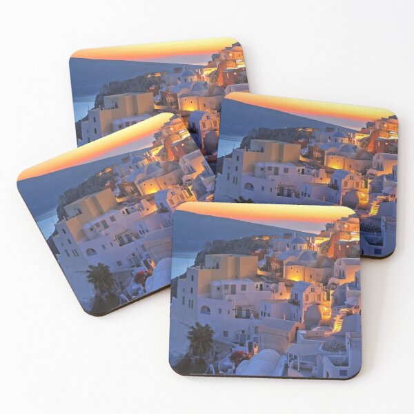 Item preview, White Village Lit-up at Dusk  designed and sold by joelle1724.