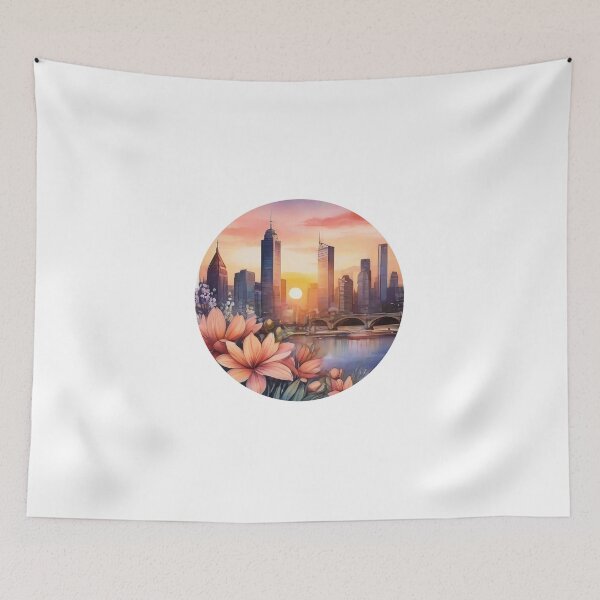 Item preview, City Sunset Sticker (1408) designed and sold by WASjourney.