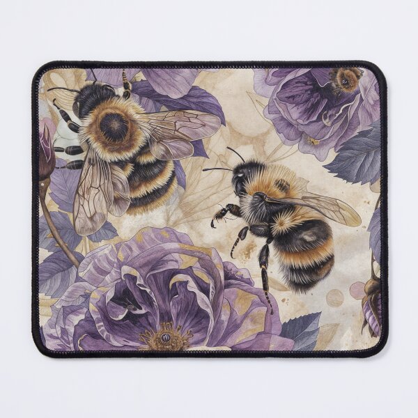 Item preview, Features a Floral background with Purple and Beige tones. It showcases several large Flowers, resembling Roses, along with buds and Leaves designed and sold by Ellebecool.