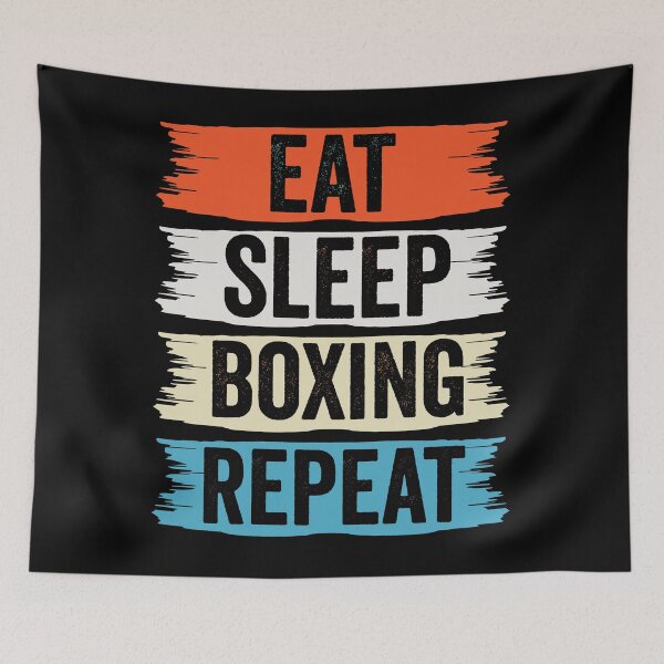 Item preview, Boxing Eat Sleep Repeat Fitness Motivational designed and sold by BOUCHERIT amine.