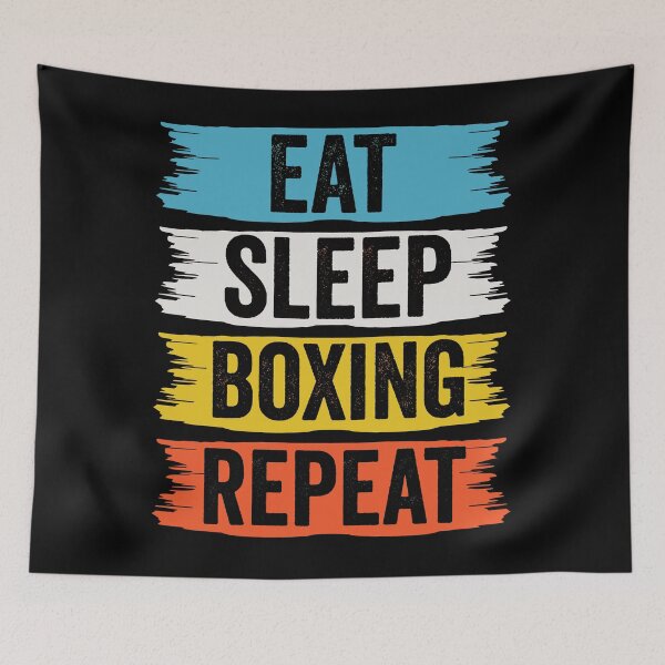 Item preview, Boxing Eat Sleep Repeat Fitness Motivational designed and sold by BOUCHERIT amine.