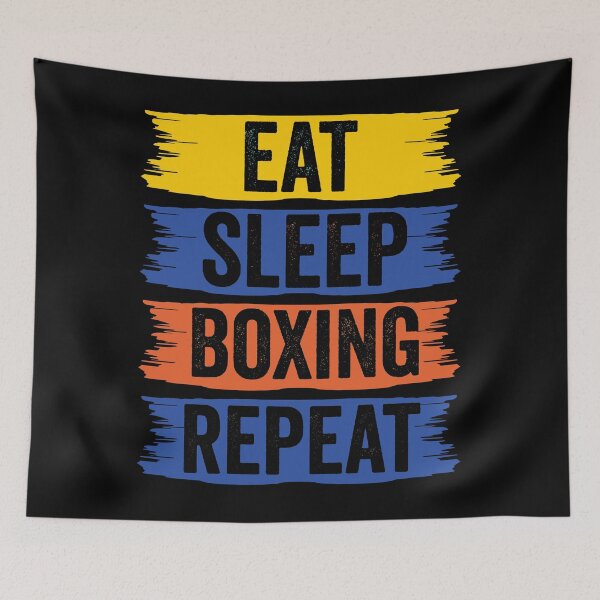 Item preview, Boxing Eat Sleep Repeat Fitness Motivational designed and sold by BOUCHERIT amine.