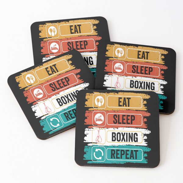 Item preview, Boxing Eat Sleep Repeat Fitness Motivational designed and sold by BOUCHERIT amine.