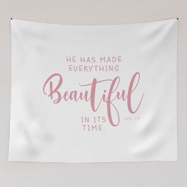 Item preview, He Has Made Everything Beautiful In Its Time - Pink designed and sold by amazingjoy.