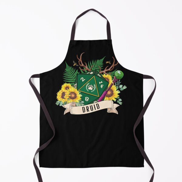 Item preview, DND DRUID: Druid Dice, D20 floral dice for dnd druid class. Sunflowers and Antlers. designed and sold by DungeonAtelier.