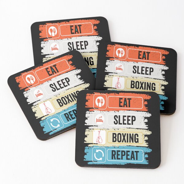 Item preview, Boxing Eat Sleep Repeat Fitness Motivational designed and sold by BOUCHERIT amine.