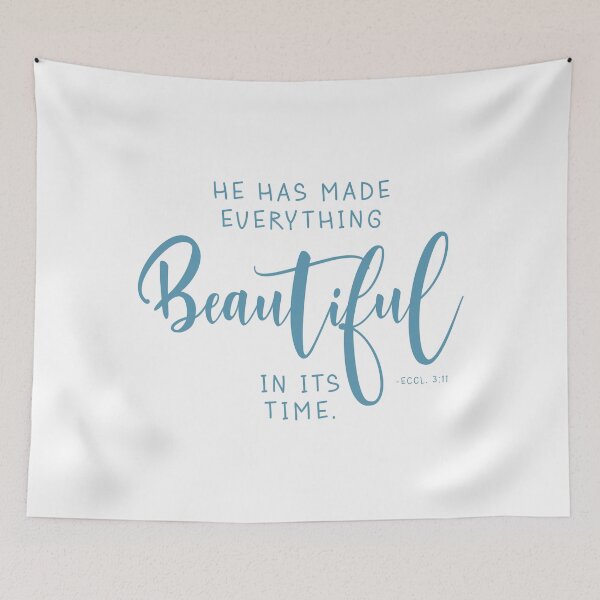 Item preview, He Has Made Everything Beautiful In Its Time - Blue designed and sold by amazingjoy.