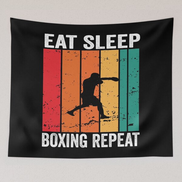 Item preview, Boxing Eat Sleep Repeat Fitness Motivational designed and sold by BOUCHERIT amine.