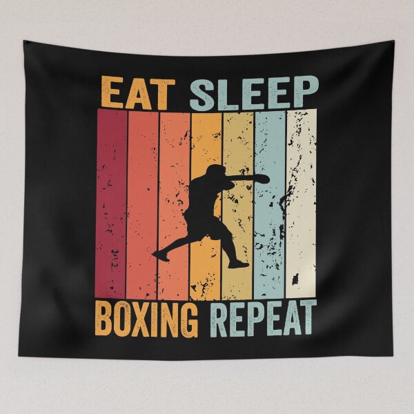 Item preview, Boxing Eat Sleep Repeat Fitness Motivational designed and sold by BOUCHERIT amine.
