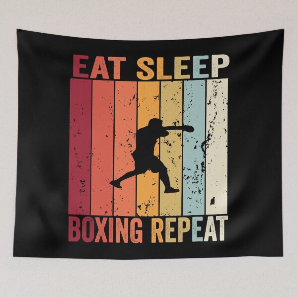 Item preview, Boxing Eat Sleep Repeat Fitness Motivational designed and sold by BOUCHERIT amine.