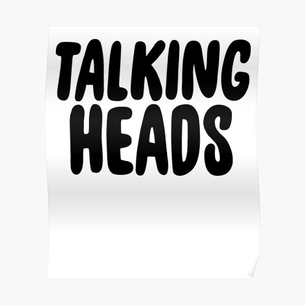 "Talking Heads & Quote Book Hipster" Poster for Sale by PearlsRocker