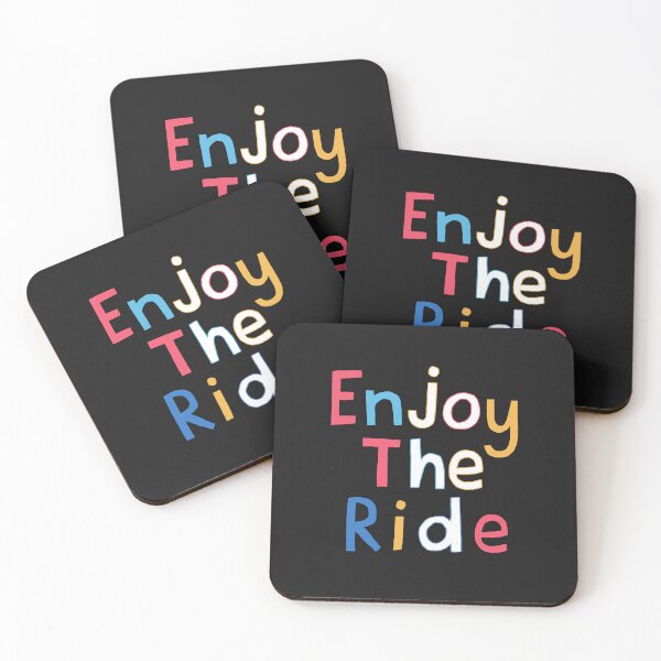 Item preview, Enjoy The Ride! Colorful Typography Quote by Artist Carla Daly designed and sold by Carla Daly.