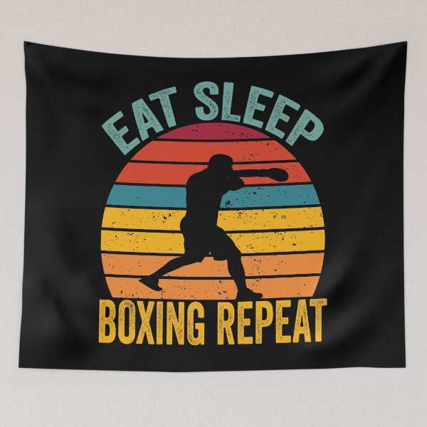 Item preview, Boxing Eat Sleep Repeat Fitness Motivational designed and sold by BOUCHERIT amine.