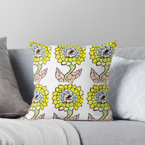 Item preview, Surreal drawing of a caterpillar in a colorful sunflower designed and sold by Carré Comme Orange.