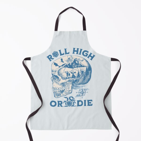 Item preview, Dungeons and Dragons: Roll High or Die. Party fighting dragons in a Skull Scene. designed and sold by DungeonAtelier.