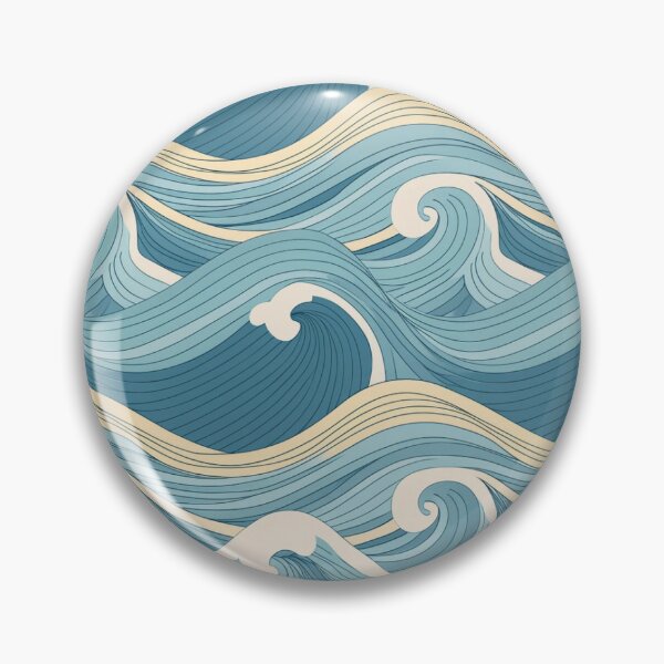Item preview, Stylized Ocean Wave Pattern - Dynamic Sea Design designed and sold by carlitasart.