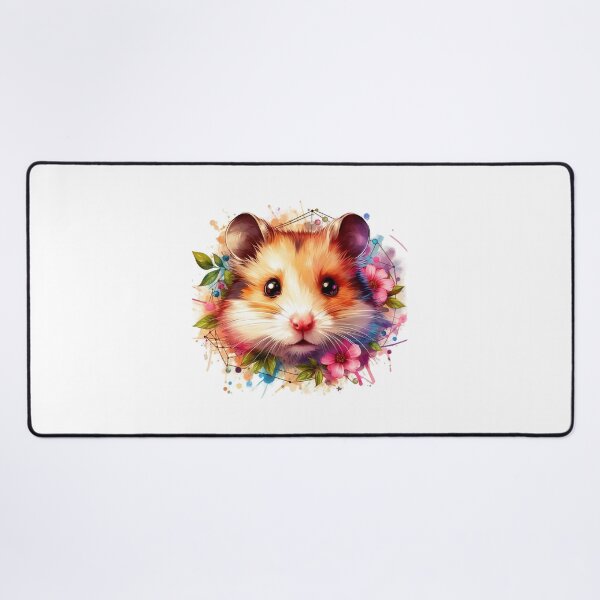 Item preview, A beautiful colorful hamster with various leaves and flowers around designed and sold by Marcoshop10.