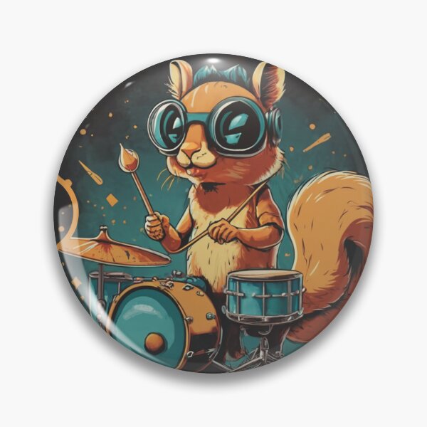 Item preview, Squirrel playing drums designed and sold by InNeRoDa.