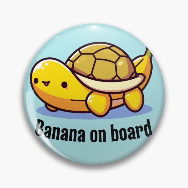 Item preview, Banana on board - cute banana turtle designed and sold by Funny-Banana.