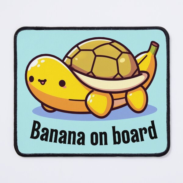 Item preview, Banana on board - cute banana turtle designed and sold by Funny-Banana.