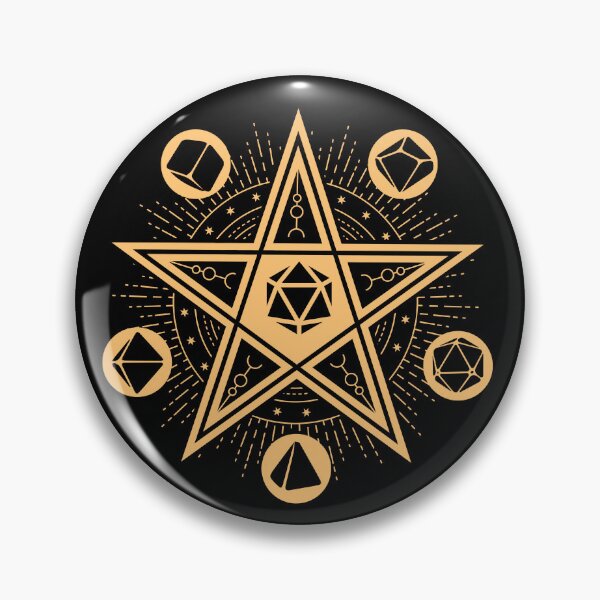 Item preview, DND WARLOCK D20 DICE: Warlock Dice set, pentagram, star, pentacle, Eldritch pact designed and sold by DungeonAtelier.