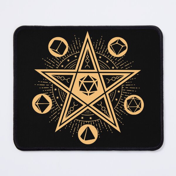 Item preview, DND WARLOCK D20 DICE: Warlock Dice set, pentagram, star, pentacle, Eldritch pact designed and sold by DungeonAtelier.