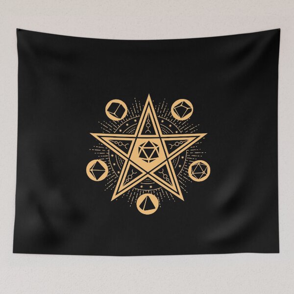 Item preview, DND WARLOCK D20 DICE: Warlock Dice set, pentagram, star, pentacle, Eldritch pact designed and sold by DungeonAtelier.