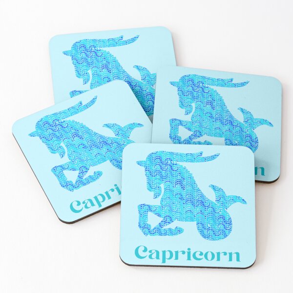 Item preview, Zodiac Sign for Capricorn in Turquoise and Blue designed and sold by Marymarice.