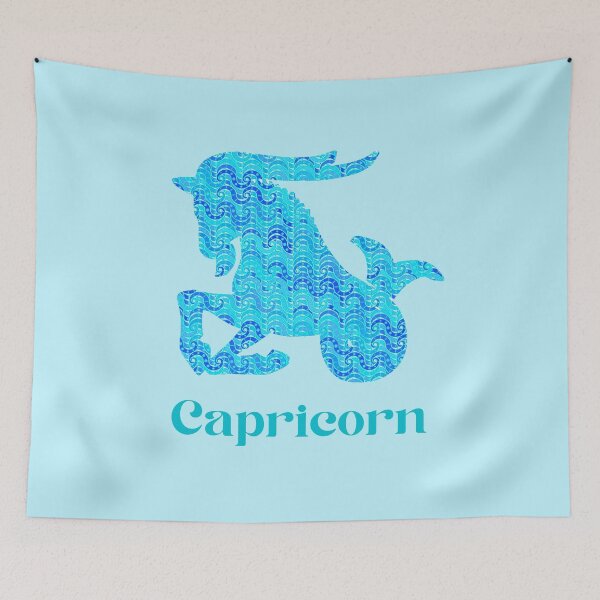 Item preview, Zodiac Sign for Capricorn in Turquoise and Blue designed and sold by Marymarice.