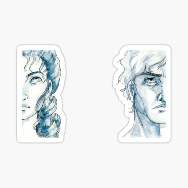 She and He Sticker