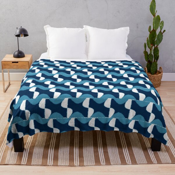Item preview, Blue and white geometric seamless pattern designed and sold by wonghong.