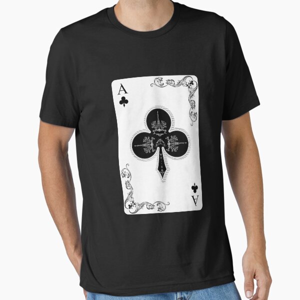 Item preview, Ace of Clubs, retro illustration, arabesque designed and sold by Numbers-Art.