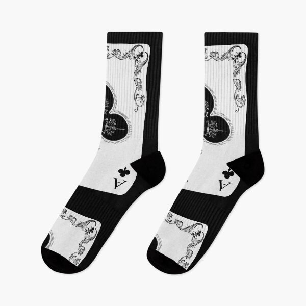Item preview, Ace of Clubs, retro illustration, arabesque designed and sold by Numbers-Art.