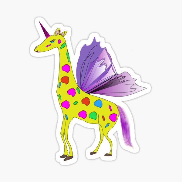 Giraffe Unicorn the mythical creature Sticker