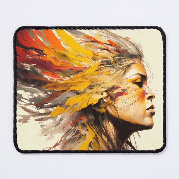 Item preview, Painting abstract woman feathers designed and sold by madeinfrance1.