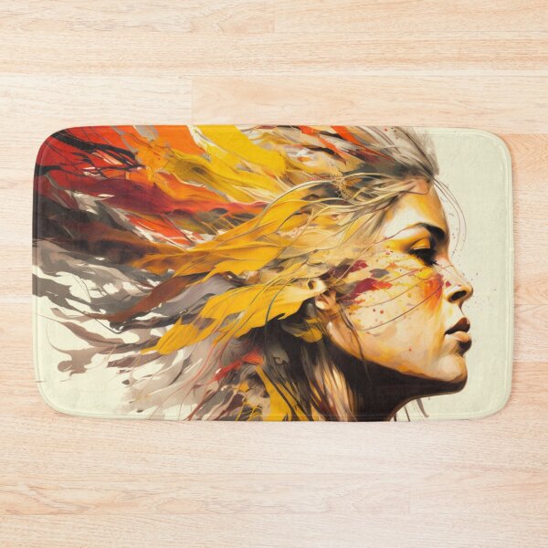 Item preview, Painting abstract woman feathers designed and sold by madeinfrance1.