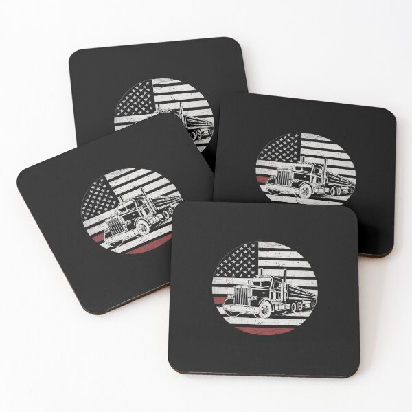 Item preview, Retro Sunset US Flag and Truck designed and sold by YoungMind95.