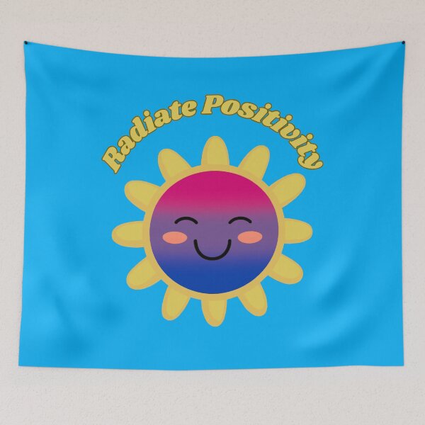 Item preview, Radiate Positivity Bisexual  Pride Flag Colored Sun, Kawaii Bi Design, Pride Festival designed and sold by Travelslightly.